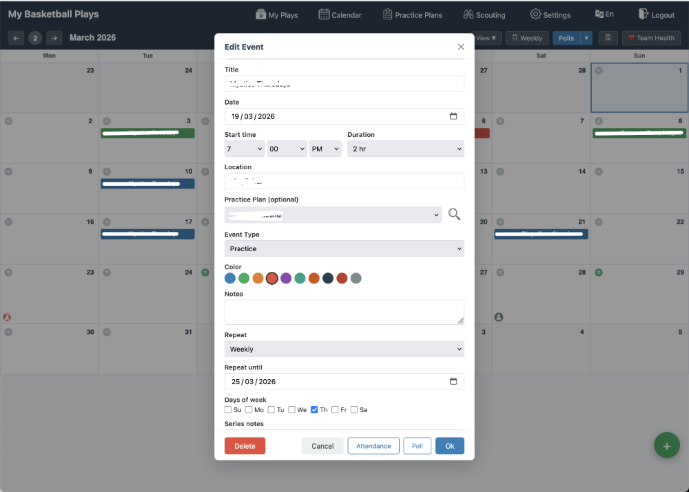 Team Calendar Scheduling