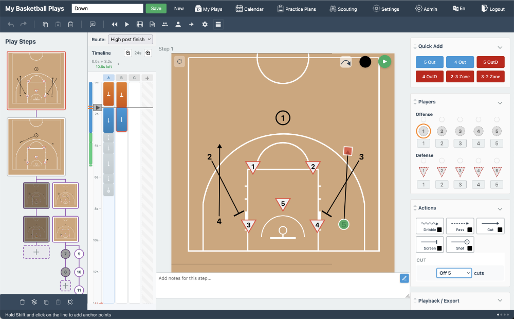 Professional Play Maker Interface